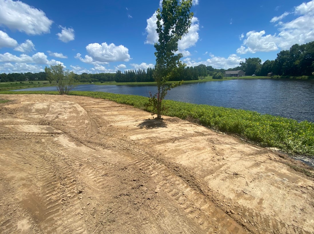 Fuquay Varina yard grading landscape